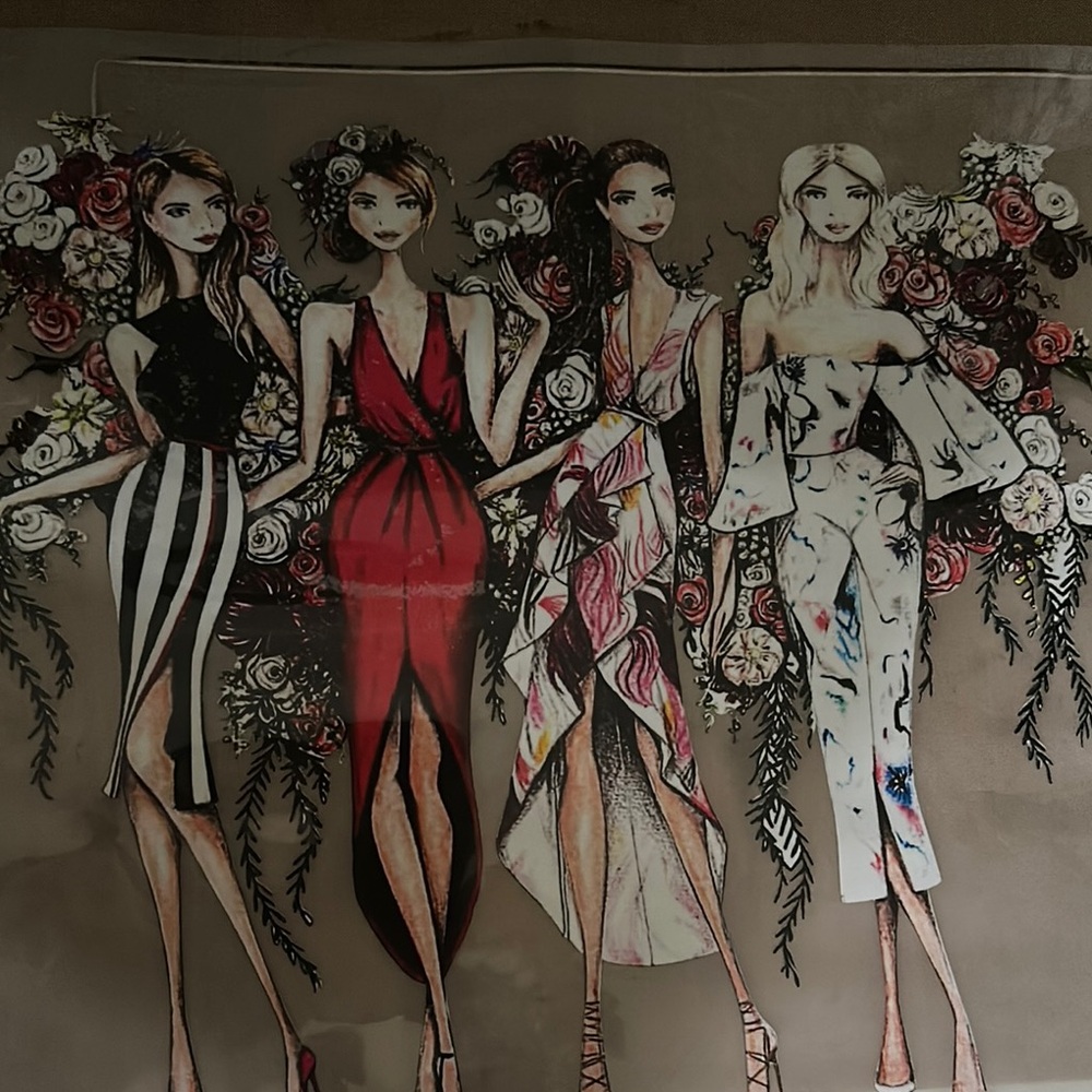 Floral Fashion Illustration Print